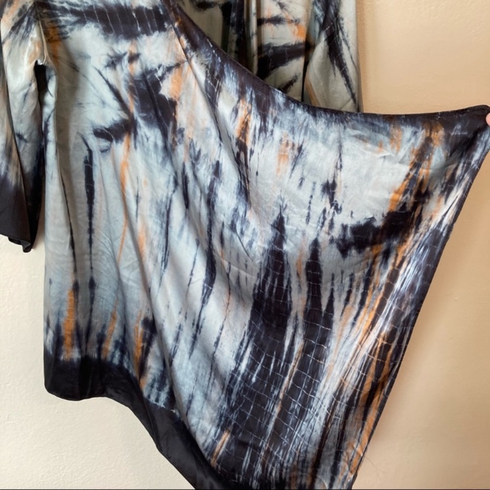 SOFT SURROUNDINGS 100%SILK HAND DYED KIMONO ROBE WRAP - Size S - Picture 3 of 5